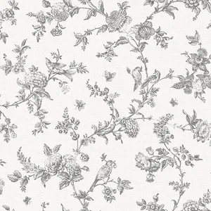 Chesapeake Nightingale wallpaper, color Charcoal, SKU 4072-70065