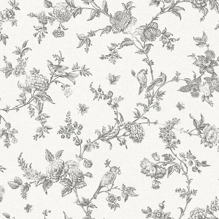 Chesapeake Nightingale wallpaper, color Charcoal, SKU 4072-70065