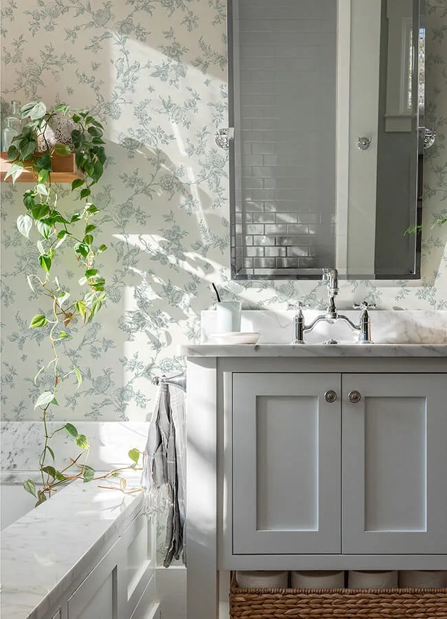 Chesapeake Nightingale wallpaper, color Seafoam, SKU 4072-70062
