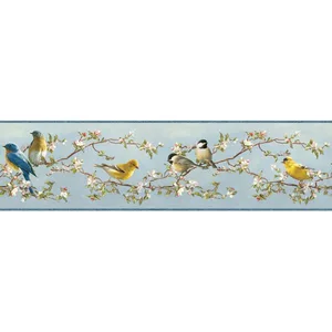 Chesapeake Louise wallpaper, color Blue, SKU HTM48511B
