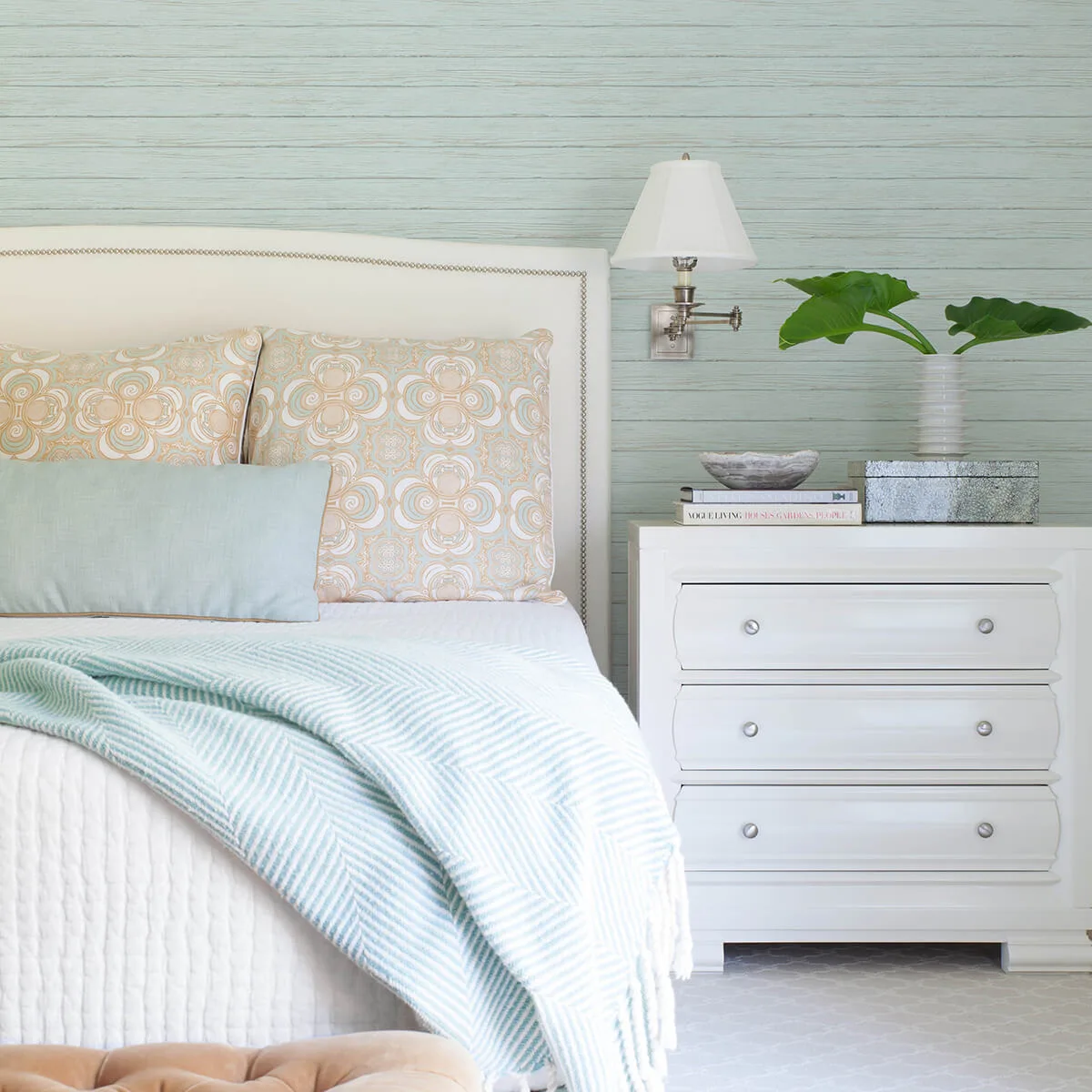 Chesapeake Ozma wallpaper, color Aqua, SKU 3122-11204