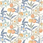 Chesapeake Passiflora wallpaper, color Blue, SKU 4148-27448