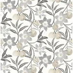 Chesapeake Passiflora wallpaper, color Charcoal, SKU 4148-27451