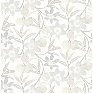 Chesapeake Passiflora wallpaper, color Grey, SKU 4148-27450