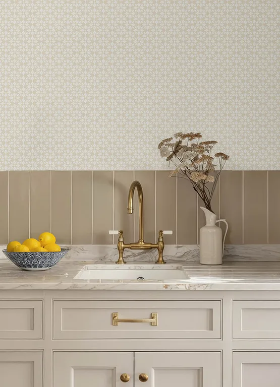Chesapeake Phlox wallpaper, color Khaki, SKU 4148-27455