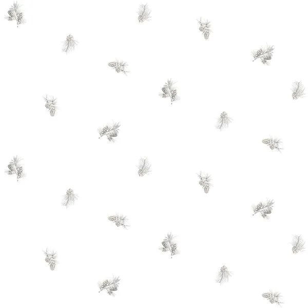 Chesapeake Pinecone Toss wallpaper, color Light Grey, SKU 3118-494610