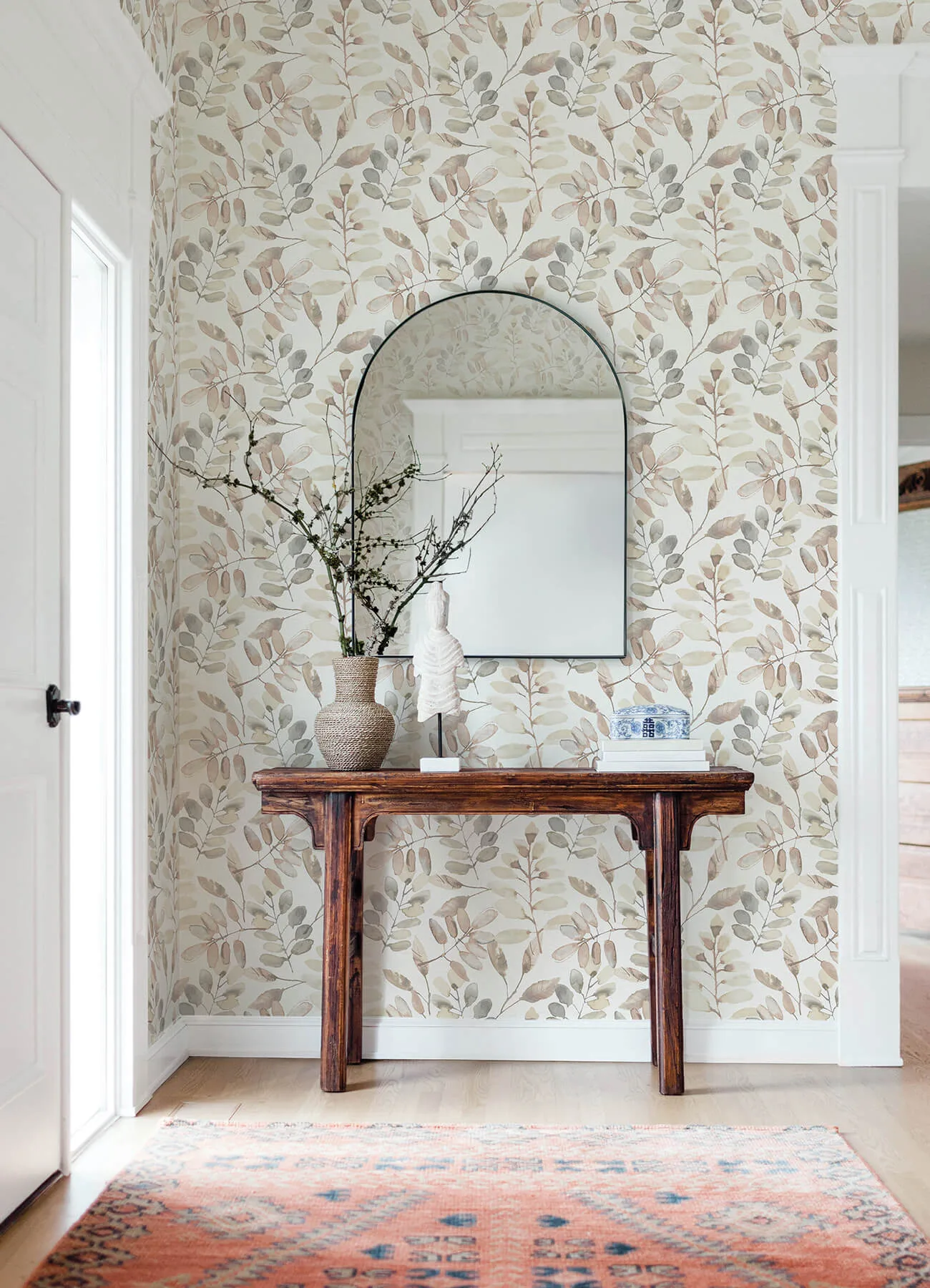 Chesapeake Pinnate wallpaper, color Salmon, SKU 4169-13912