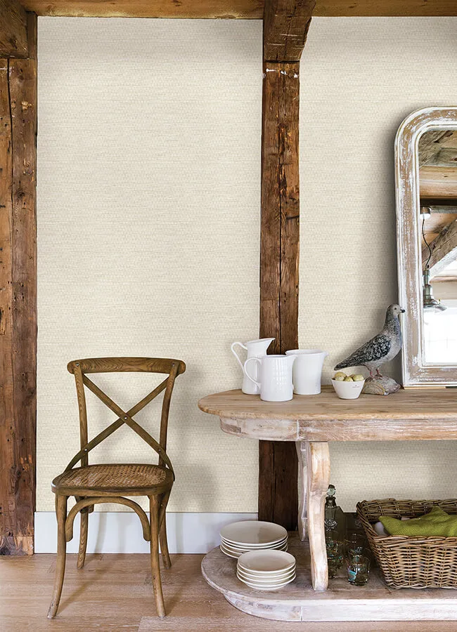 Chesapeake Plaited Grass wallpaper, color Cream, SKU 4142-72650