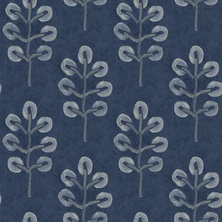 Chesapeake Plum Tree wallpaper, color Dark Blue, SKU 3124-13872