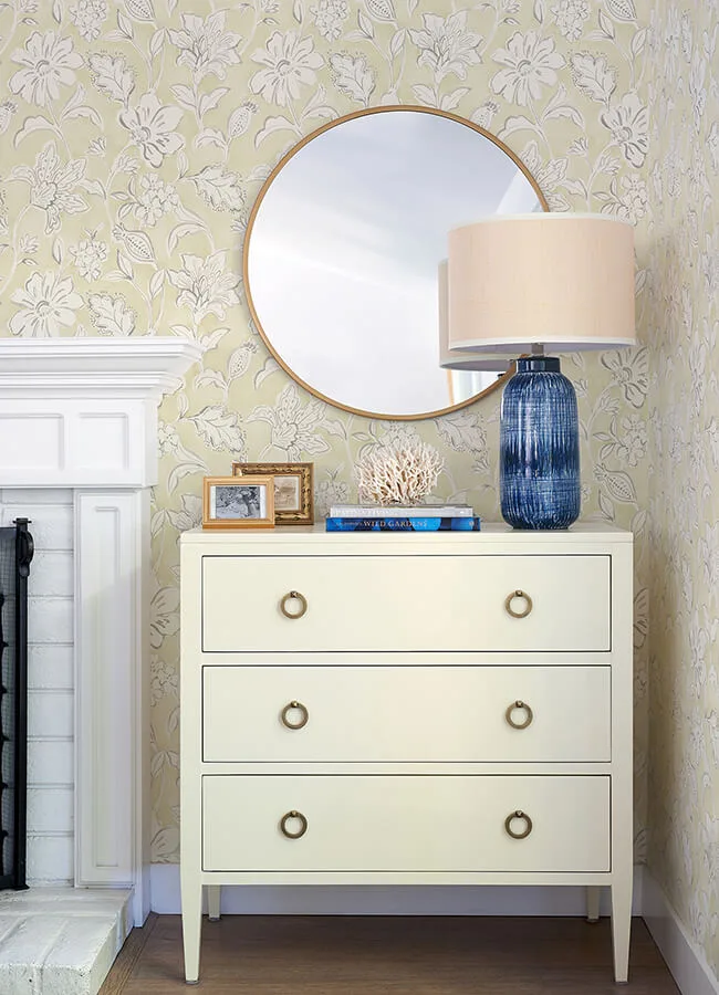Chesapeake Plumeria - Yellow Wallpaper | Buy Online Chesapeake Plumeria wallpaper, color Yellow, SKU 4071-71041