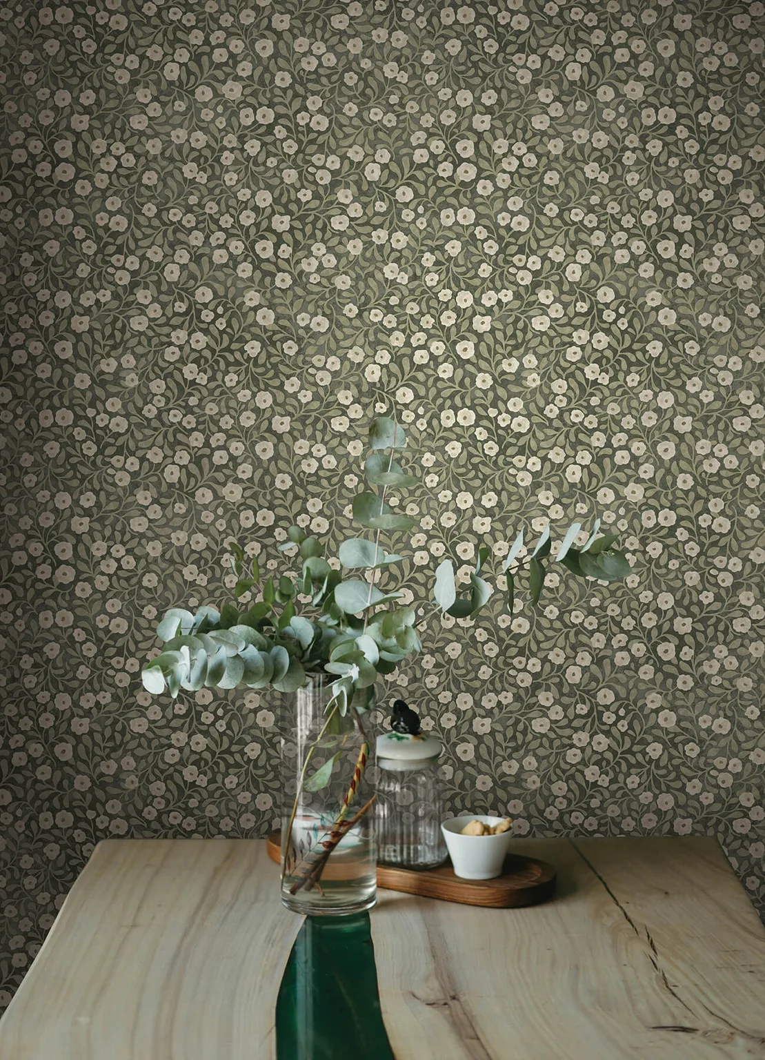 Chesapeake Poppy Trail wallpaper, color Green, SKU 4169-83132