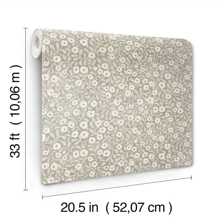 Chesapeake Poppy Trail wallpaper, color Grey, SKU 4169-83131