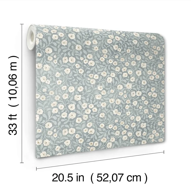 Chesapeake Poppy Trail wallpaper, color Light Blue, SKU 4169-83134