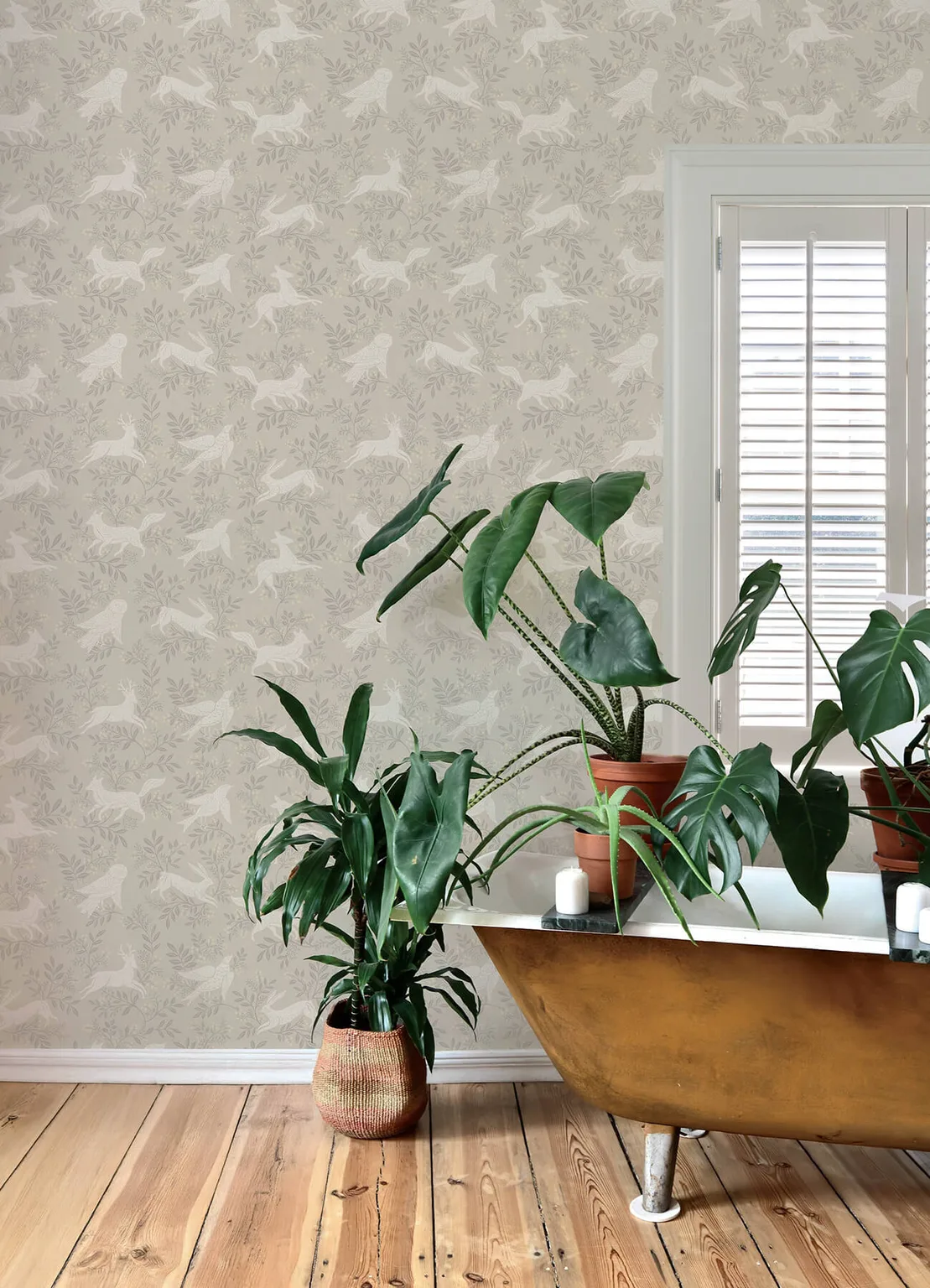 Chesapeake Revelry wallpaper, color Taupe, SKU 4169-83112