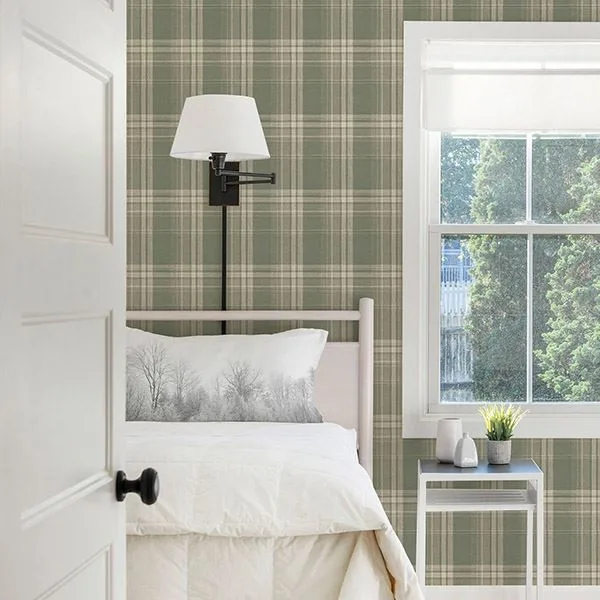 Chesapeake Saranac wallpaper, color Sage, SKU 3118-12673