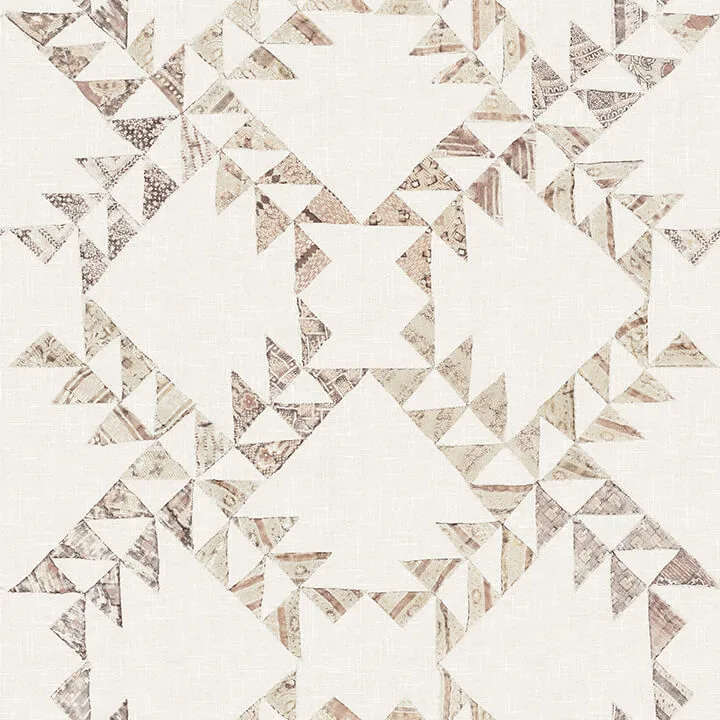Chesapeake Scrap Quilt wallpaper, color Brown, SKU 4142-72629