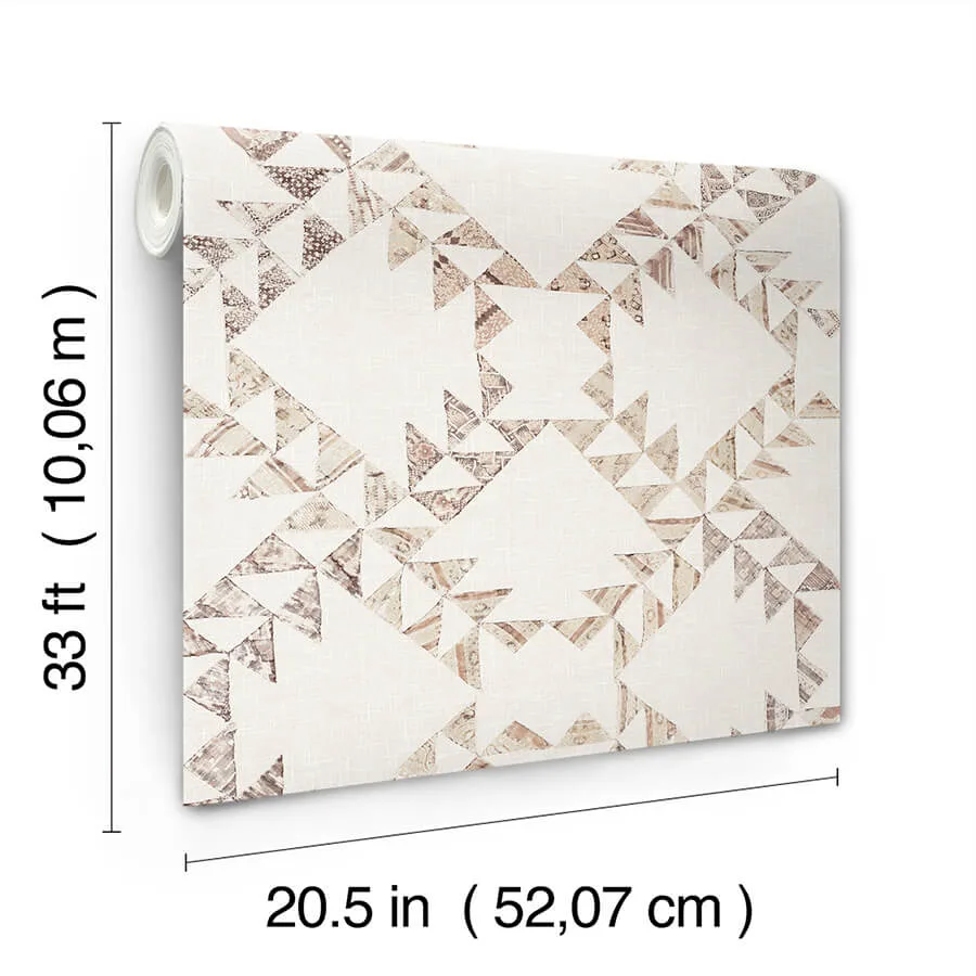 Chesapeake Scrap Quilt - Brown Wallpaper | Buy Online Chesapeake Scrap Quilt wallpaper, color Brown, SKU 4142-72629