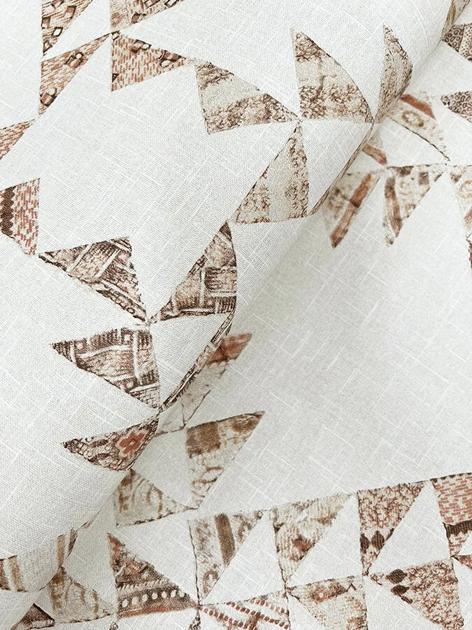 Chesapeake Scrap Quilt - Brown Wallpaper | Buy Online Chesapeake Scrap Quilt wallpaper, color Brown, SKU 4142-72629