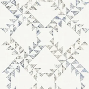 Chesapeake Scrap Quilt wallpaper, color Denim, SKU 4142-72628
