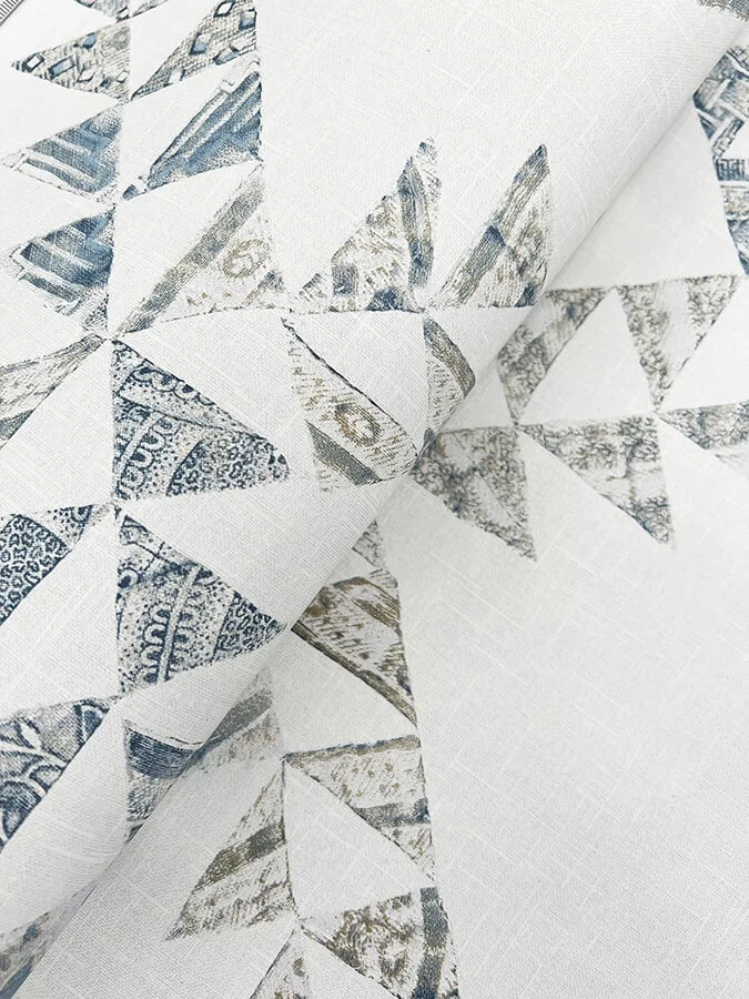 Chesapeake Scrap Quilt - Denim Wallpaper | Buy Online Chesapeake Scrap Quilt wallpaper, color Denim, SKU 4142-72628