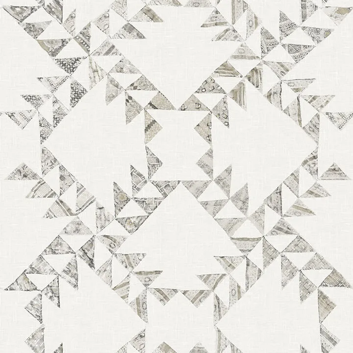 Chesapeake Scrap Quilt wallpaper, color Grey, SKU 4142-72630
