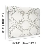 Chesapeake Scrap Quilt - Grey Wallpaper | Buy Online Chesapeake Scrap Quilt wallpaper, color Grey, SKU 4142-72630