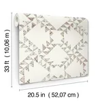 Chesapeake Scrap Quilt - Light Brown Wallpaper | Buy Online Chesapeake Scrap Quilt wallpaper, color Light Brown, SKU 4142-72631