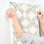Chesapeake Scrap Quilt - Light Brown Wallpaper | Buy Online Chesapeake Scrap Quilt wallpaper, color Light Brown, SKU 4142-72631