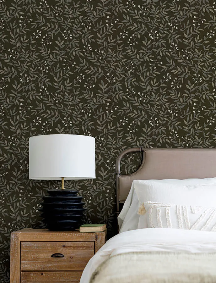 Chesapeake Senna wallpaper, color Black, SKU 4134-72519