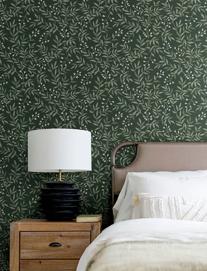 Chesapeake Senna wallpaper, color Evergreen, SKU 4134-72518