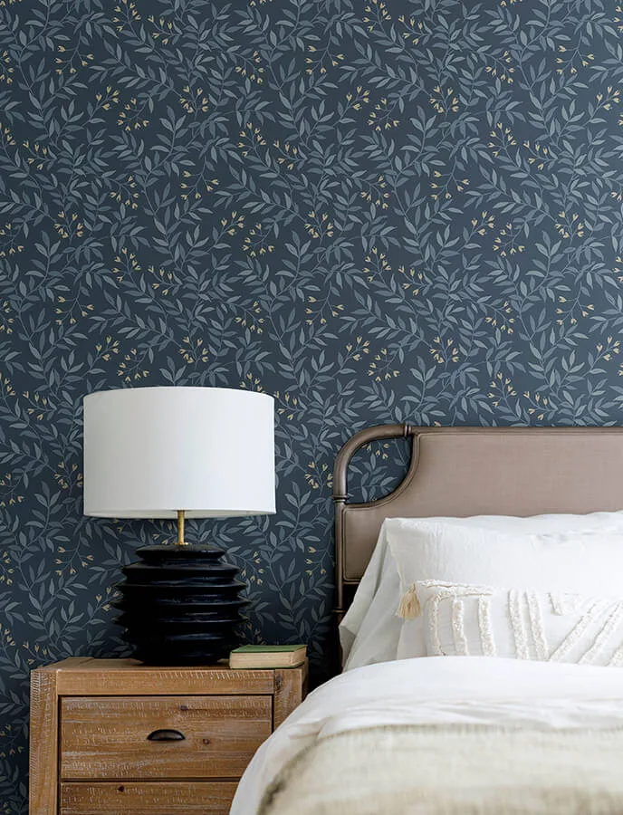 Chesapeake Senna wallpaper, color Navy, SKU 4134-72520