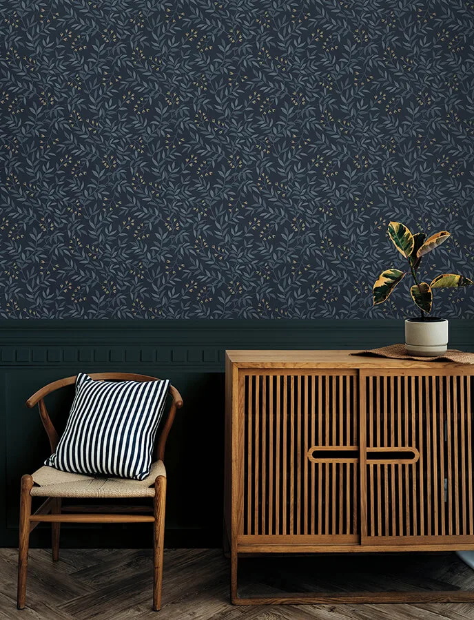 Chesapeake Senna - Navy Wallpaper | Buy Online Chesapeake Senna wallpaper, color Navy, SKU 4134-72520