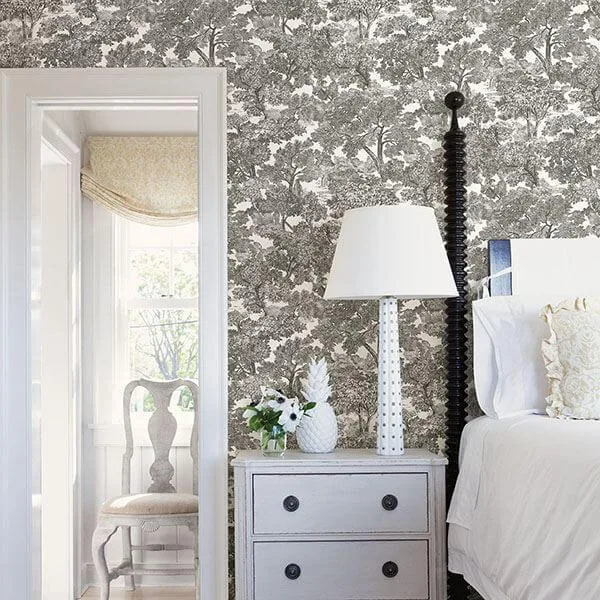 Chesapeake Spinney wallpaper, color Black, SKU 3115-12542