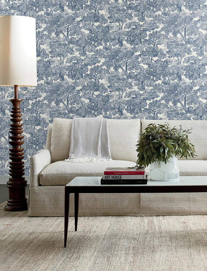 Chesapeake Spinney - Blue Wallpaper | Buy Online Chesapeake Spinney wallpaper, color Blue, SKU 4134-72559
