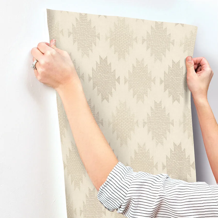 Chesapeake Stitched Heirloom wallpaper, color Khaki, SKU 4142-72662