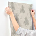 Chesapeake Stockman Silhouette wallpaper, color Grey, SKU 4142-72639