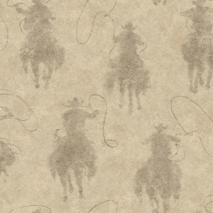 Chesapeake Stockman Silhouette wallpaper, color Khaki, SKU 4142-72640