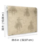 Chesapeake Stockman Silhouette wallpaper, color Khaki, SKU 4142-72640