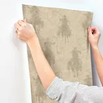 Chesapeake Stockman Silhouette wallpaper, color Khaki, SKU 4142-72640