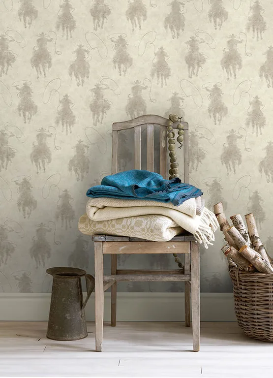 Chesapeake Stockman Silhouette wallpaper, color Light Grey, SKU 4142-72638