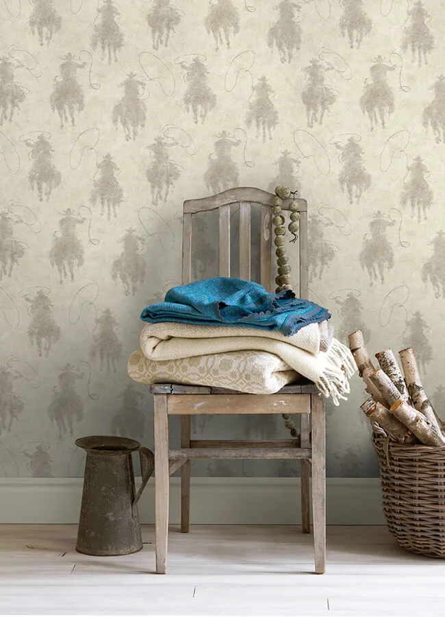 Chesapeake Stockman Silhouette wallpaper, color Light Grey, SKU 4142-72638