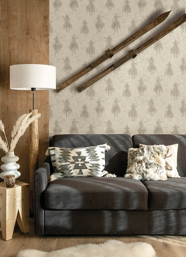 Chesapeake Stockman Silhouette - Light Grey Wallpaper | Buy Online Chesapeake Stockman Silhouette wallpaper, color Light Grey, SKU 4142-72638