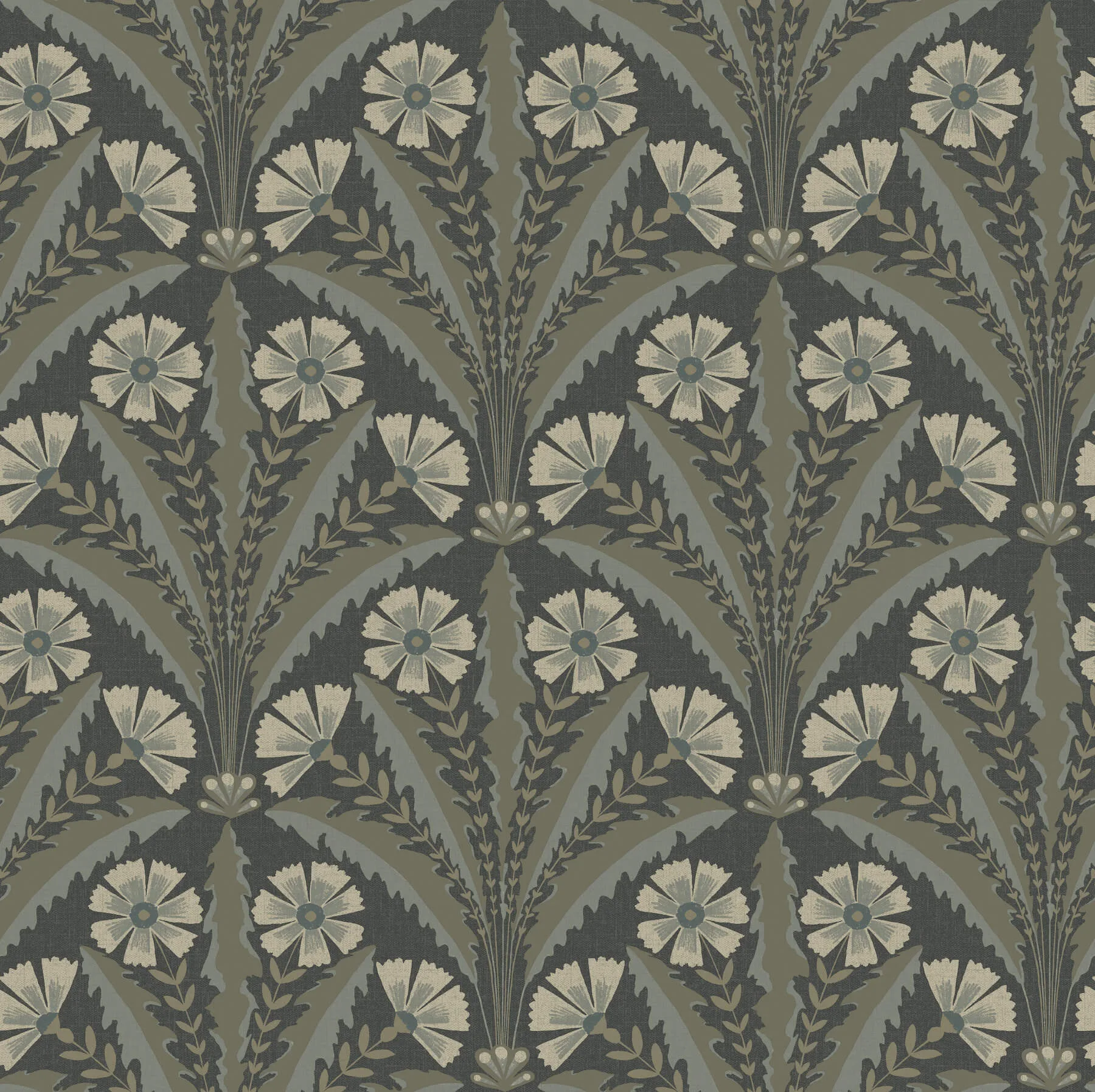 Chesapeake Tap Root wallpaper, color Charcoal, SKU 4169-27601