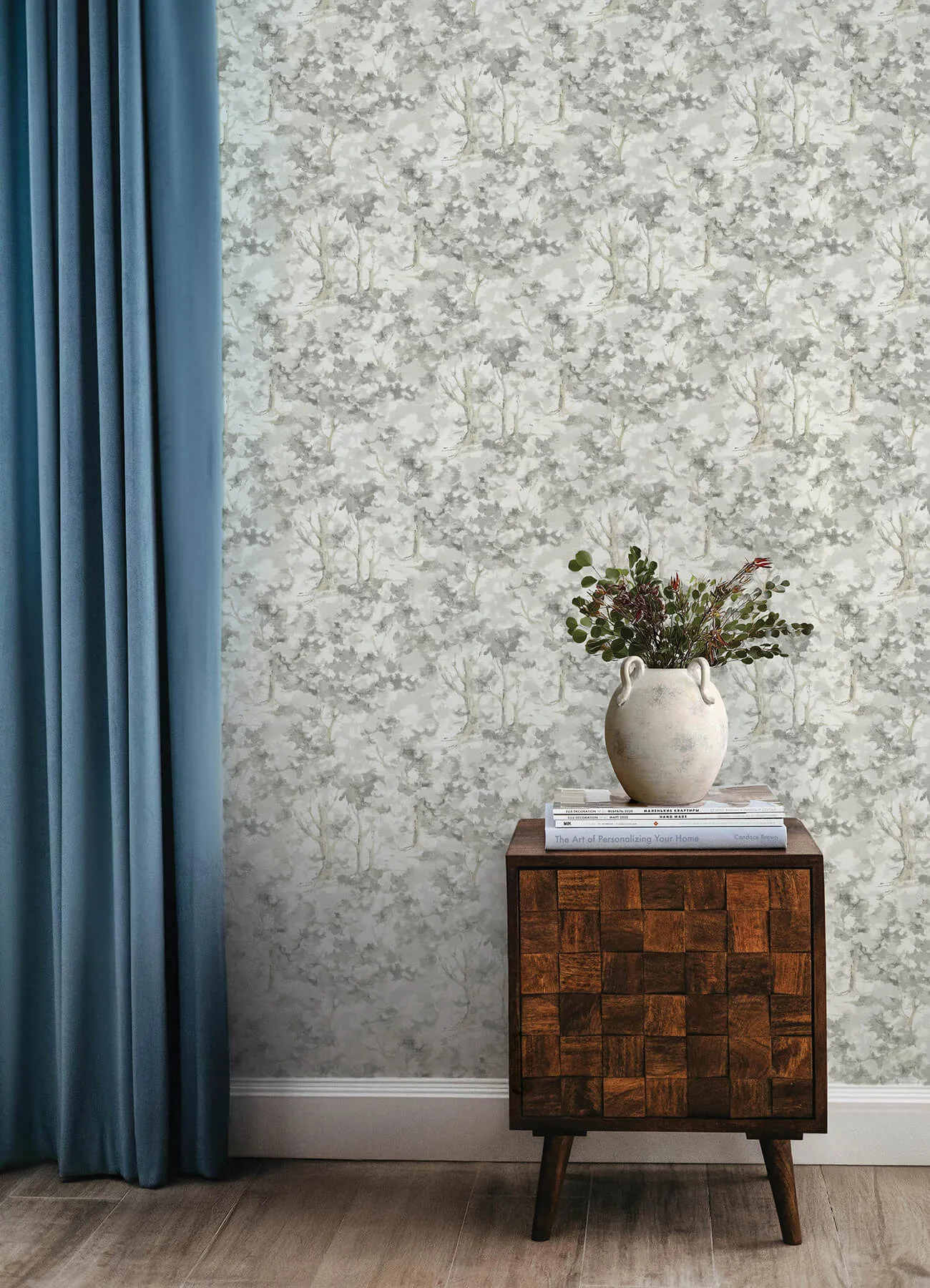 Chesapeake Thicket wallpaper, color Charcoal, SKU 4169-83110