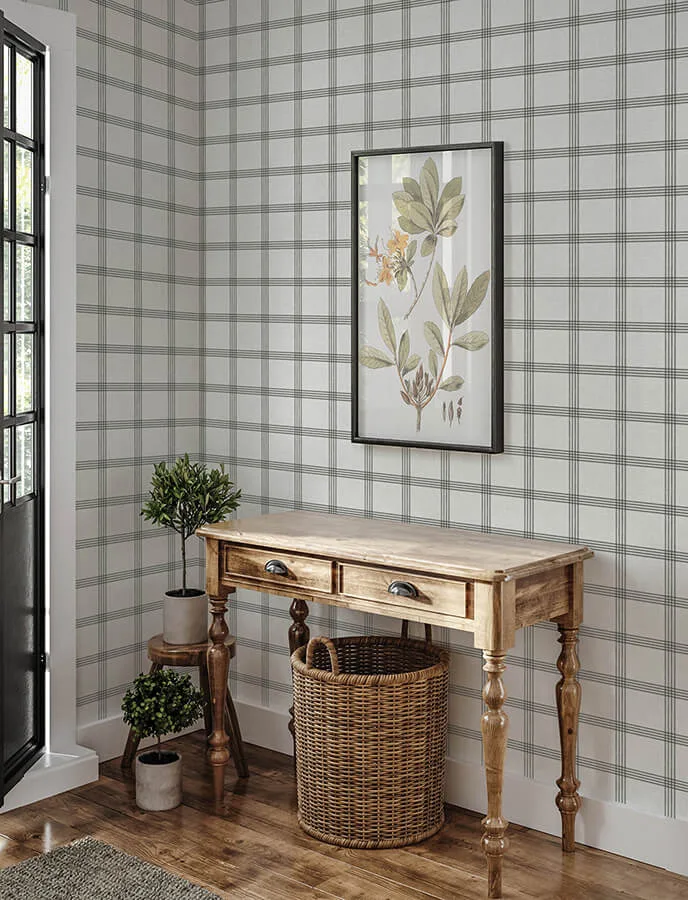 Chesapeake Twain wallpaper, color Charcoal, SKU 4134-26997