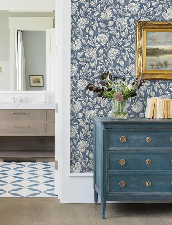 Chesapeake Vadouvan wallpaper, color Navy, SKU 4134-72535