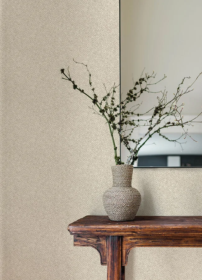 Chesapeake Woven Basket wallpaper, color Wheat, SKU 4142-72644