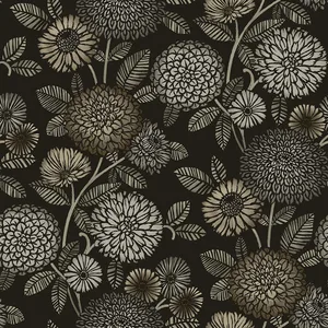 Chesapeake Zalipie wallpaper, color Black, SKU 3125-72327
