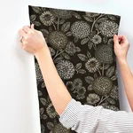 Chesapeake Zalipie wallpaper, color Black, SKU 3125-72327