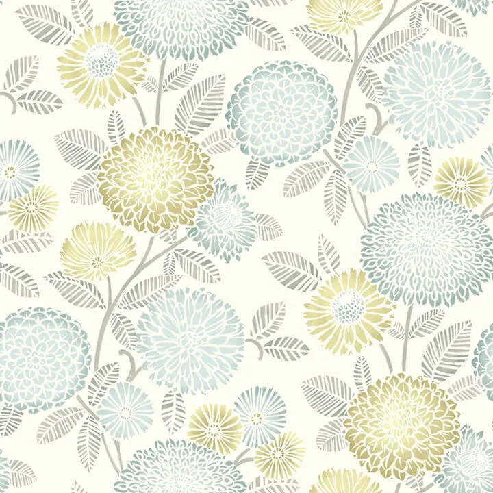 Chesapeake Zalipie wallpaper, color Lime, SKU 3125-72330